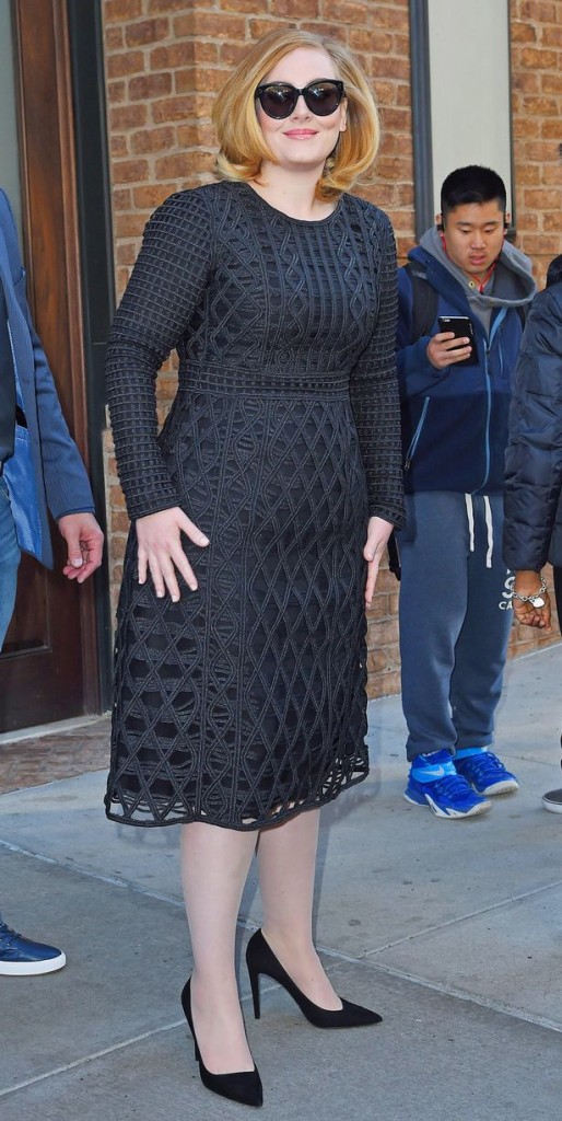 Adele was spotted in New York on November 16, 2015 in New York City.