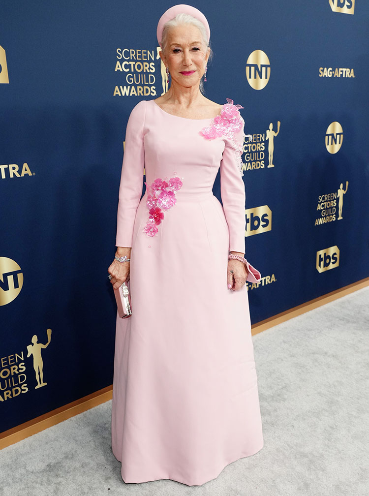 Helen Mirren Wore Dolce Gabbana Alta Moda 2022 SAG Awards