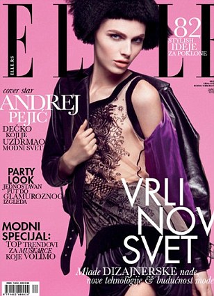 Transgender model Andrej Pejic lands his first cover of Elle magazine