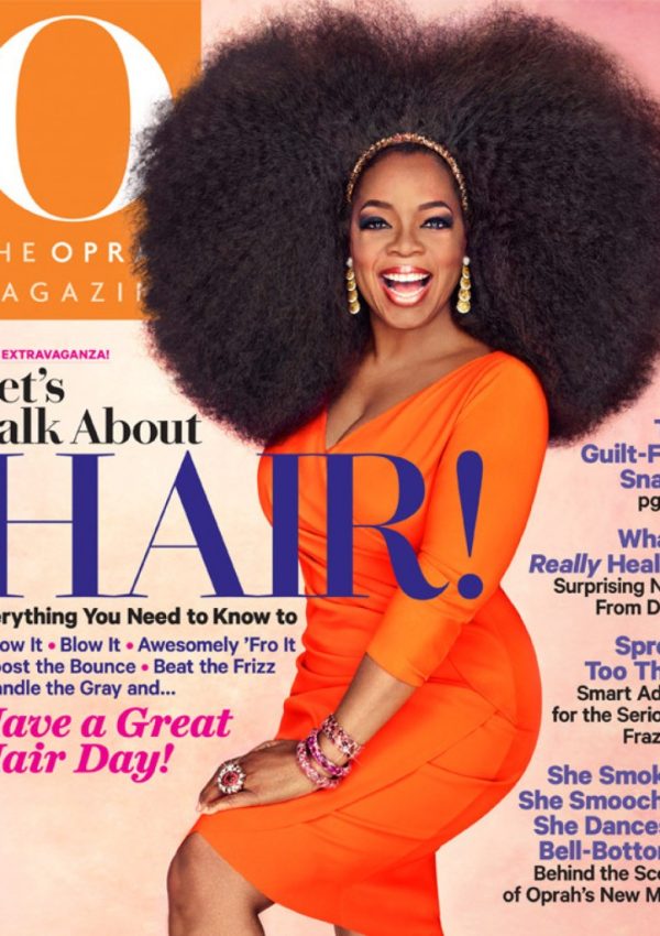 Oprah sports huge wig on the cover of O magazine