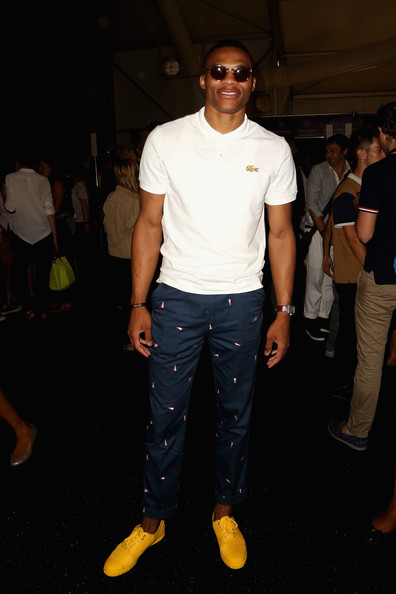 russell-westbrook-lacoste-spring-2013-fashion-show-new-york-city-lacoste-lve-embroidered-aircraft-pants