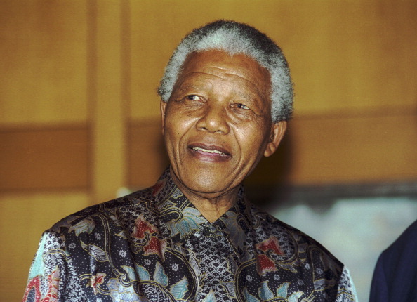 Nelson Rolihlahla MANDELA, president of the republic of South Africa, president of the ANC ( African National Congress ) and winner of the Nobel Peace Price, during state visit in Germany.