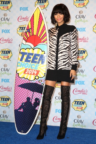 Zendaya Coleman Wears Emanuel Ungaro at The  2014  Teen Choice Awards