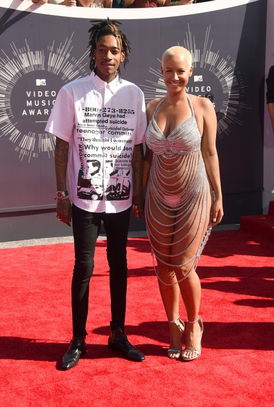 Amber Rose and Wiz Khalifa At The  2014  Mtv Music Awards