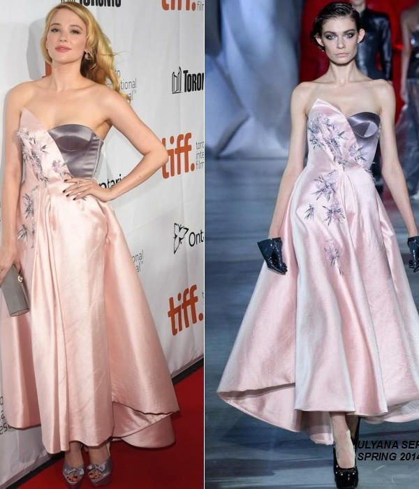 Haley Bennett in Ulyana Sergeenko Couture at "The Equalizer" 2014 TIFF Premiere