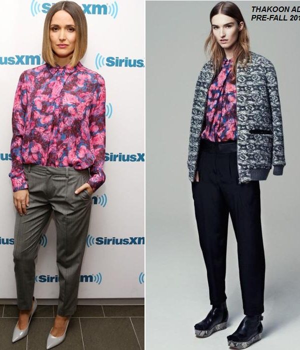 Rose Byrne wears Thakoon Addition Visiting SiriusXM Studios