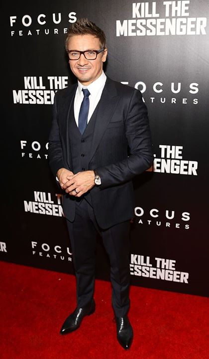 Jeremy Renner in  Dolce & Gabbana at Kill The Messenger’ New York screening
