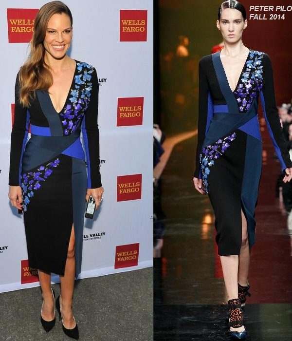 Hilary Swank wears  Peter Pilotto at  37th Annual Mill Valley Film Festival Opening Night