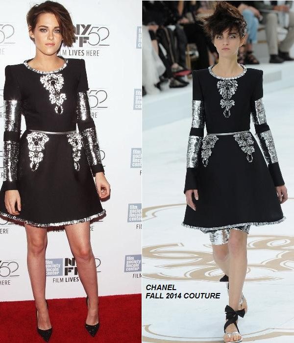 Kristen Stewart in Chanel Couture at the "Clouds of Sils Maria" 52nd New York Film Festival Premiere