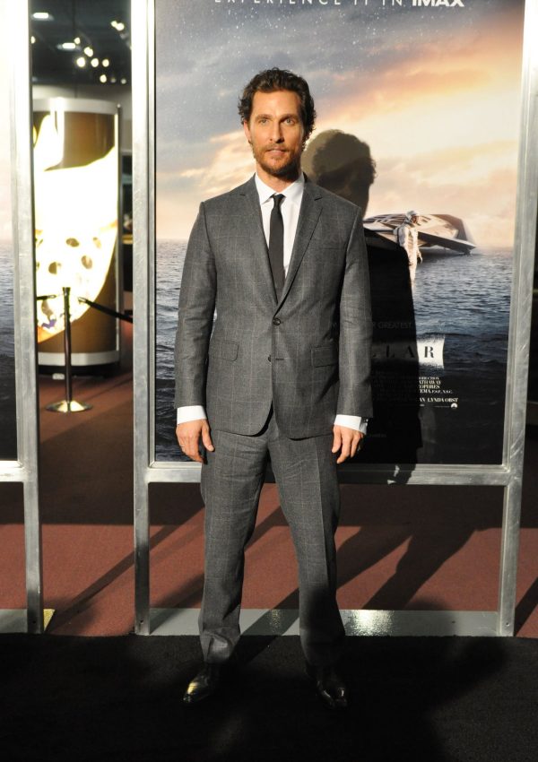 Matthew McConaughey in   Dsquared²  ‘Interstellar’ premiere- Smithsonian’s National Air and Space Museum