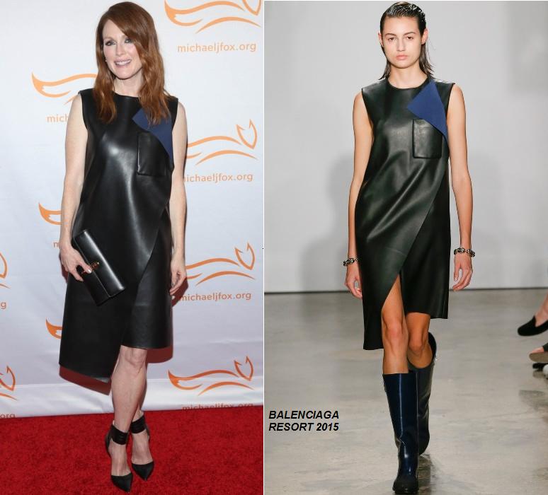 Julianne -Moore -in- Balenciaga- at -the -2014- A- Funny- Thing -Happened -On -The- Way- To- Cure -Parkinson's