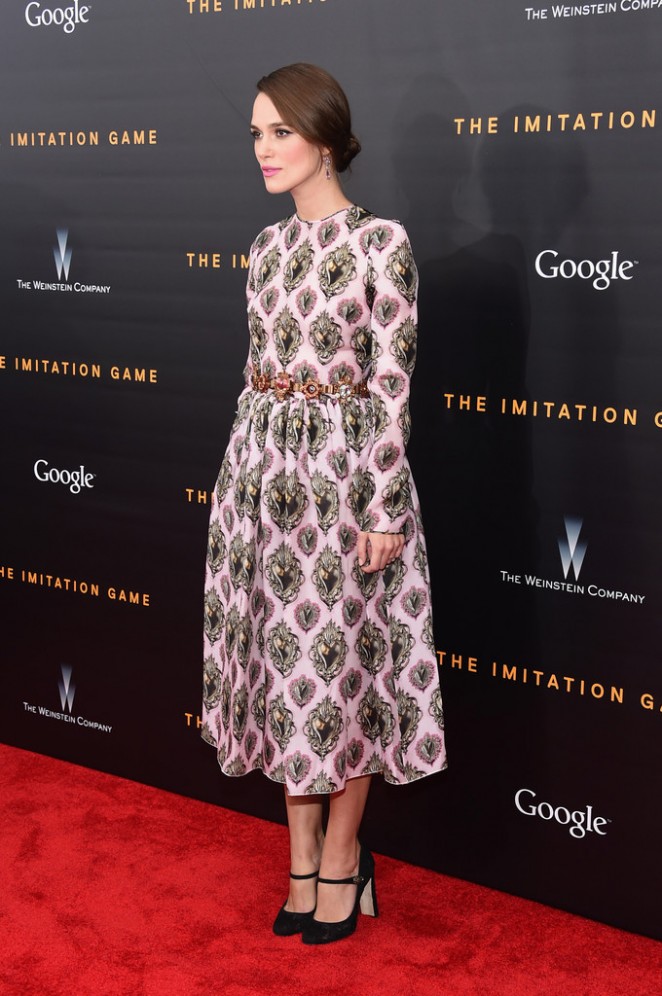  Keira Knightley In Dolce & Gabbana – ‘The Imitation Game’ New York Premiere