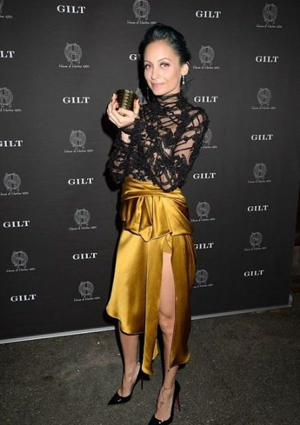 Nicole Richie wears  Marchesa – GILT Celebrate The Launch Of The House Of Harlow 1960 Home Fragrance Collection