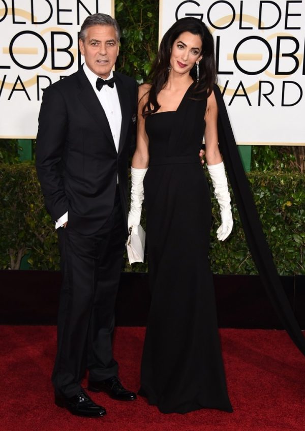 George and Amal Clooney  attends the 72nd Annual Golden Globe Awards
