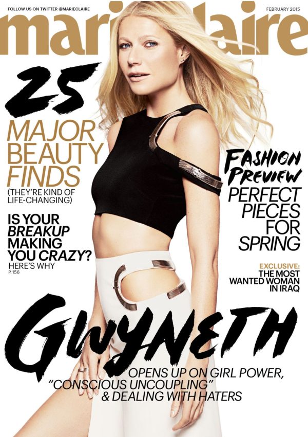 Gwyneth Paltrow  covers  Marie Claire Magazine February 2015 Issue
