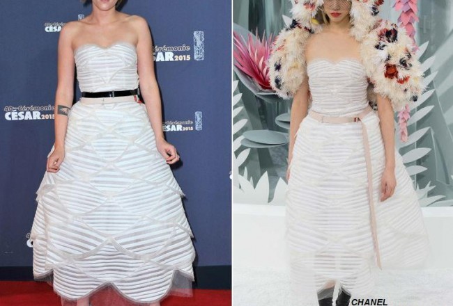 Kristen Stewart In Chanel Couture at the 2015 César Film Awards ...