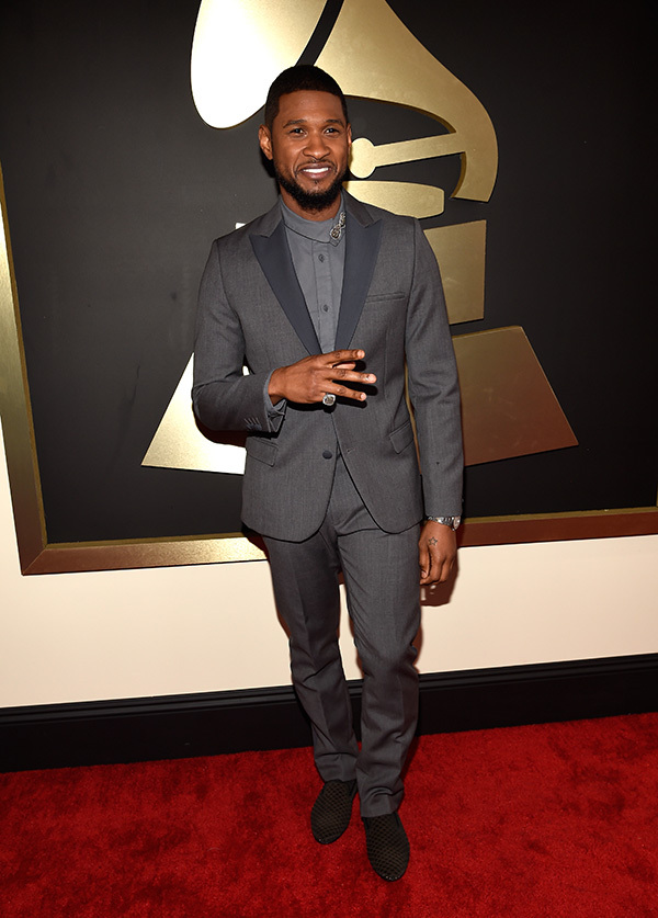 Usher-at-The- 57th- Annual- GRAMMY -Awards - Red Carpet