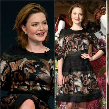 Holliday-Grainger-in-Mulberry-at-the-Cinderella-Exhibition-London-Photocall