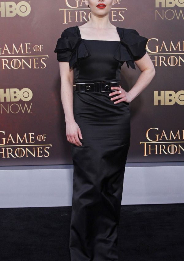 Emilia Clarke In Alexander McQueen at  ‘Game of Thrones’ Season 5 Premiere