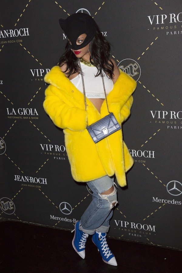 Rihanna at the VIP Room of Moschino show during Paris 