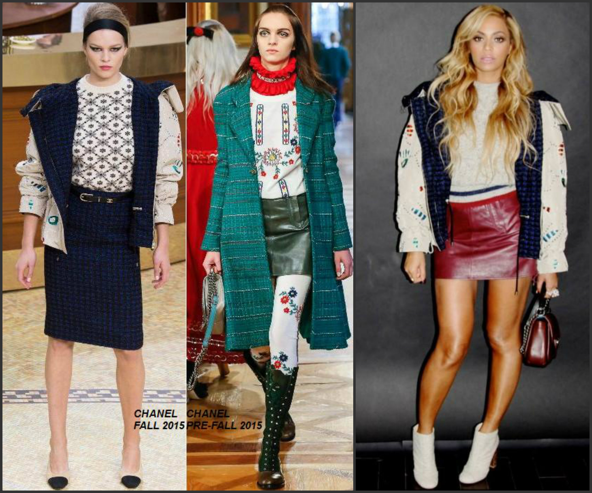Beyonce in Chanel at the CHANEL Paris-Salzburg 2014/15 Metiers d'Art  Collection show