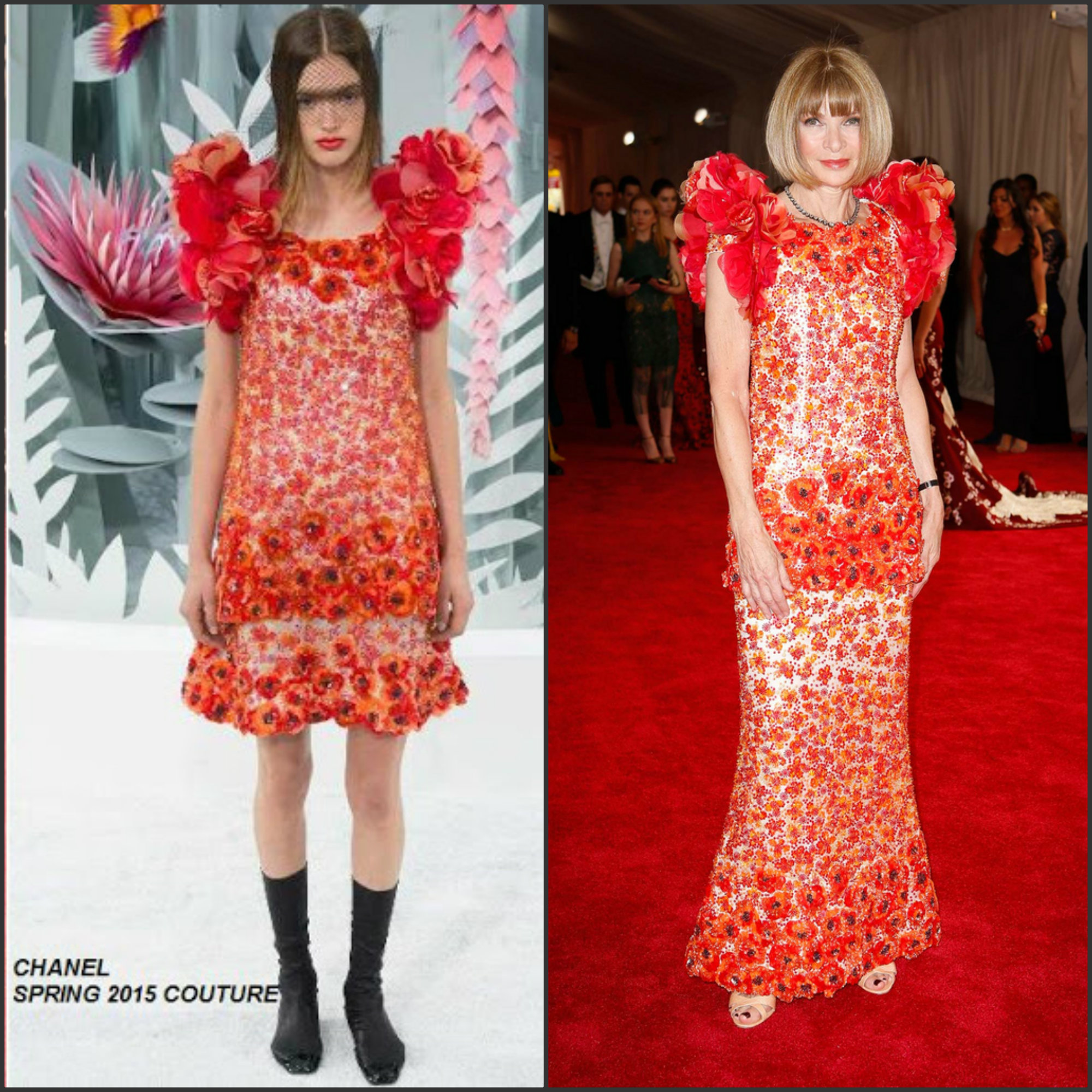 Anna Wintour in Chanel Couture at the 2015 MET Gala - Fashionsizzle