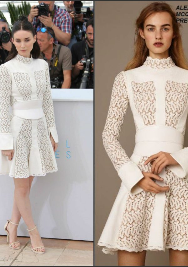 Rooney Mara In Alexander McQueen  at the  ‘Carol’ Cannes Film Festival Photocall