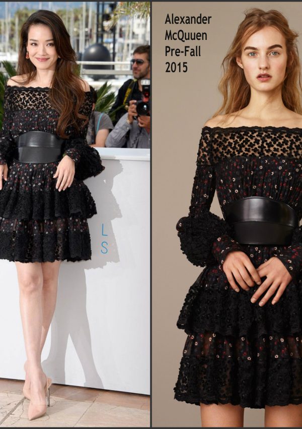 Shu Qi In Alexander McQueen  at ‘Nie Yinniang’ Cannes Film Festival Photocall