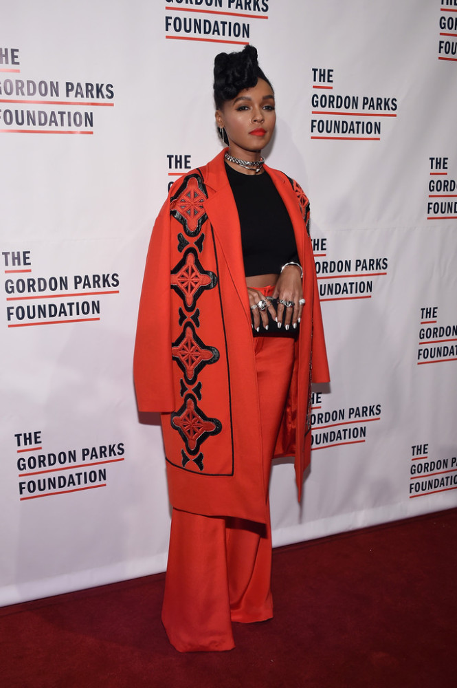 Janelle-Monaes-Gordon-Parks-Foundation-Tracy-Reese-Red-and-Black-Embroidered-Jacket-and-Vatanika-Wide-Legged-Pants