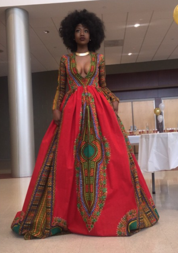 High School student Kyemah Mcentyre stuns in African inspired Prom gown