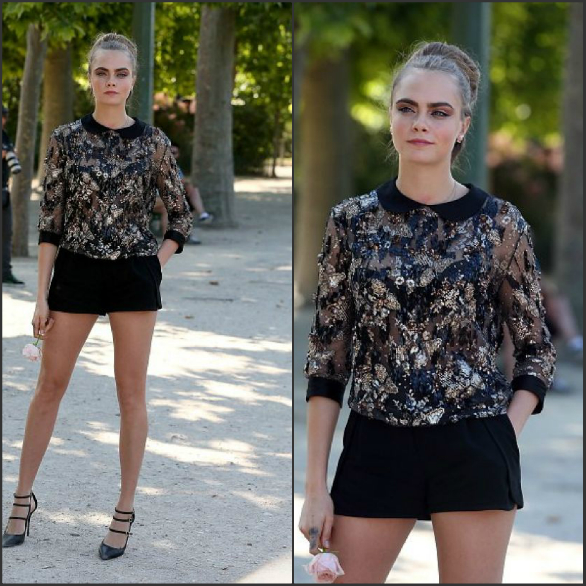 cara-delevingne-in-Jenny-Packman-and-elie-saab-paperptowns-paris-photocall