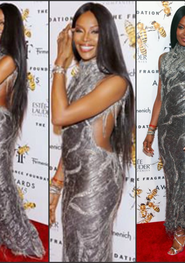 Naomi Campbell in Atelier Versace at the  2015 Fragrance Foundation Awards