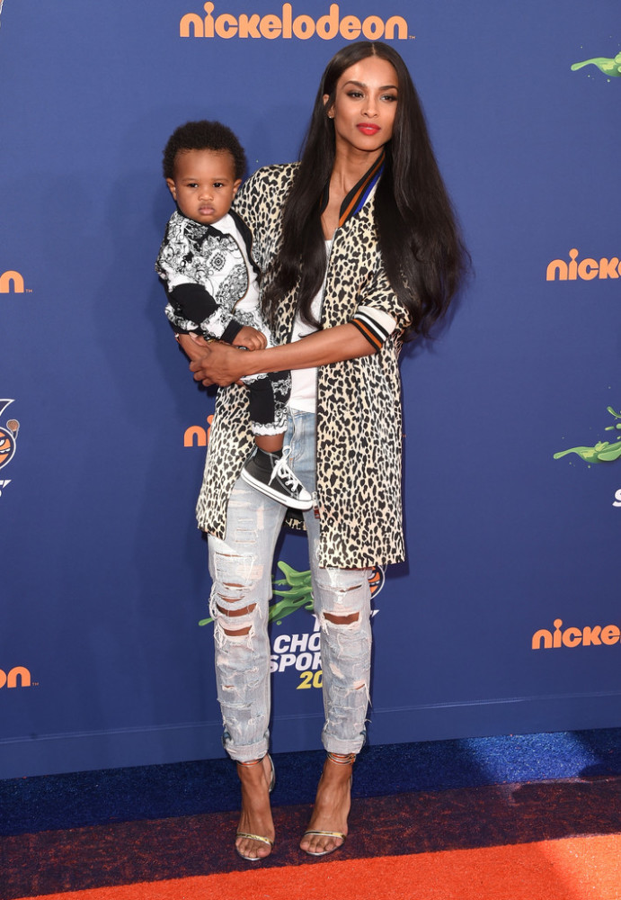Ciara-Nickelodeon-Kids-Sports-Choice-Awards-Bouchra-Jarrar-Leopard-Varsity-Jacket