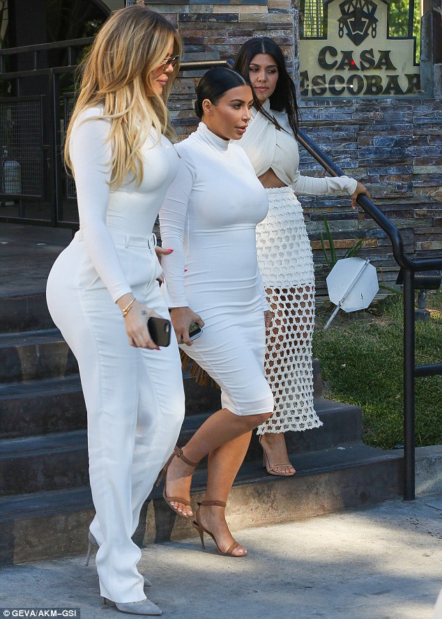 Kim-Kardashian-Kourtney-Kardashian-and-Khloe-Kardashian-in-Tight-White-Outfits-in-filming-Keeping-Up-With-The-Kardashians-in-Westlake-Village-California-22