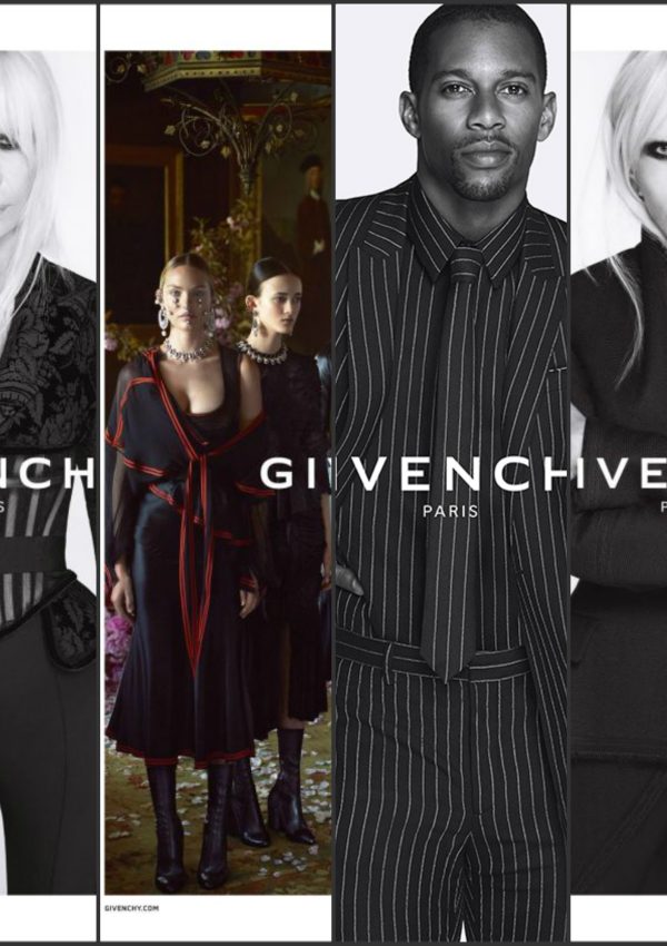 DONATELLA VERSACE, CANDICE SWANEPOEL , AND VICTOR CRUZ IN GIVENCHY  FALL ADS