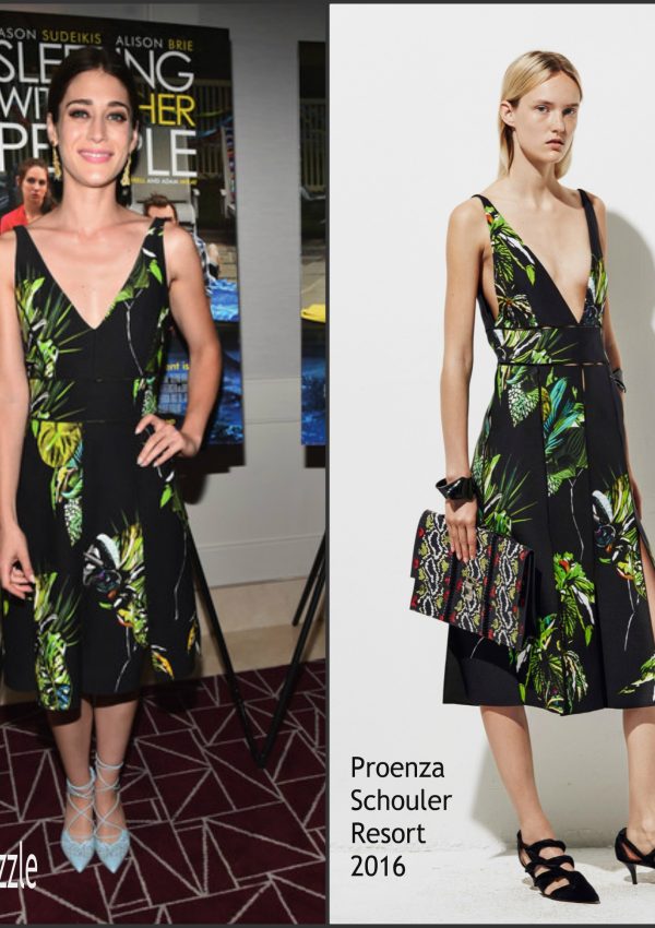 Lizzy Caplan In Proenza Schouler  At  ‘Sleeping With Other People’ LA Screening