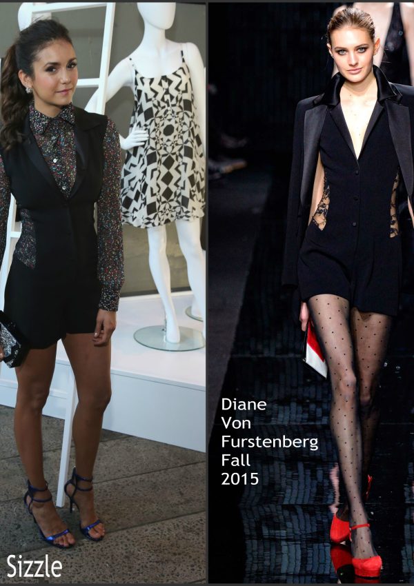 Nina Dobrev In Diane von Furstenberg  at  StyleWatch x Revolve Fall Fashion Party