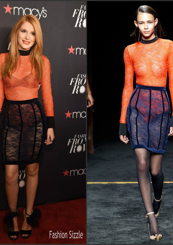 Bella Thorne in Balmain at Macy’s Presents Fashion Front Row