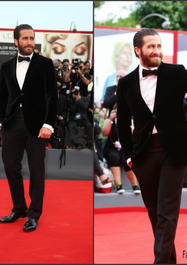 Jake Gyllenhaal  in Salvatore  Ferragamo – ‘Everest’ Venice Film Festival Premiere & Opening Ceremony