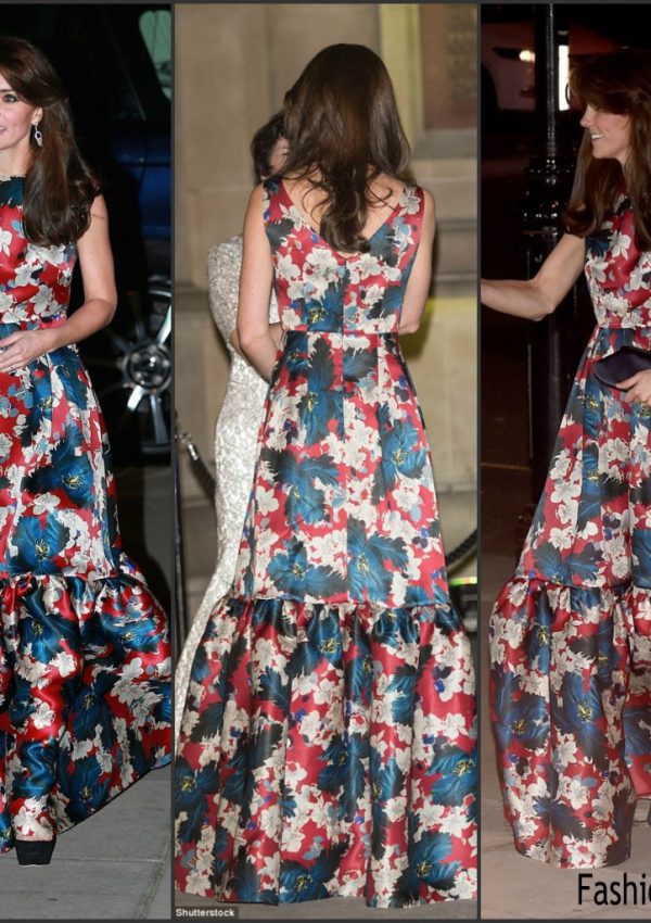 Catherine, Duchess of Cambridge In Erdem  At 100 Women In Hedge Funds Gala Dinner