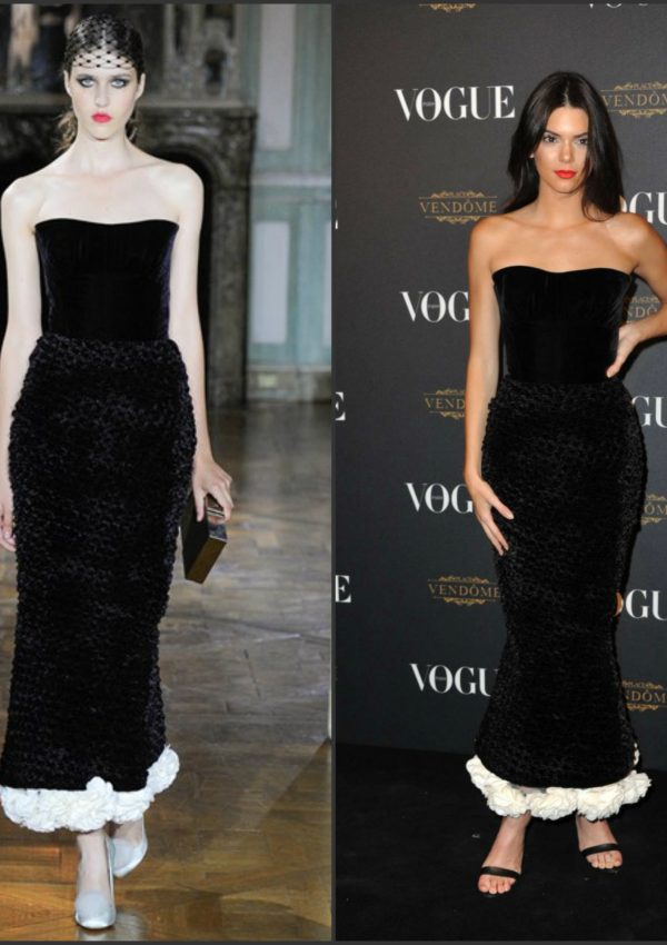 Kendall Jenner  in Ulyana Sergeenko -Vogue 95th Anniversary Party in Paris