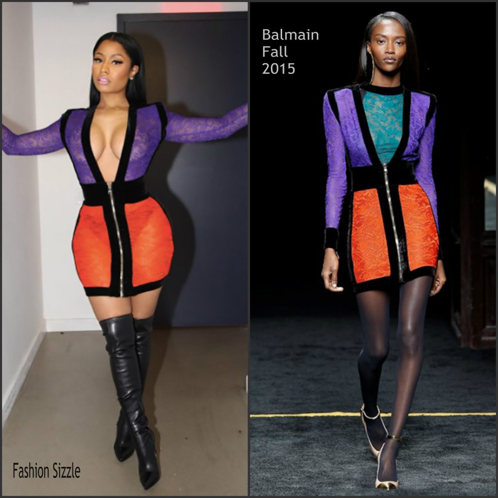 Nicki Minaj: Lace Colorblock Dress
