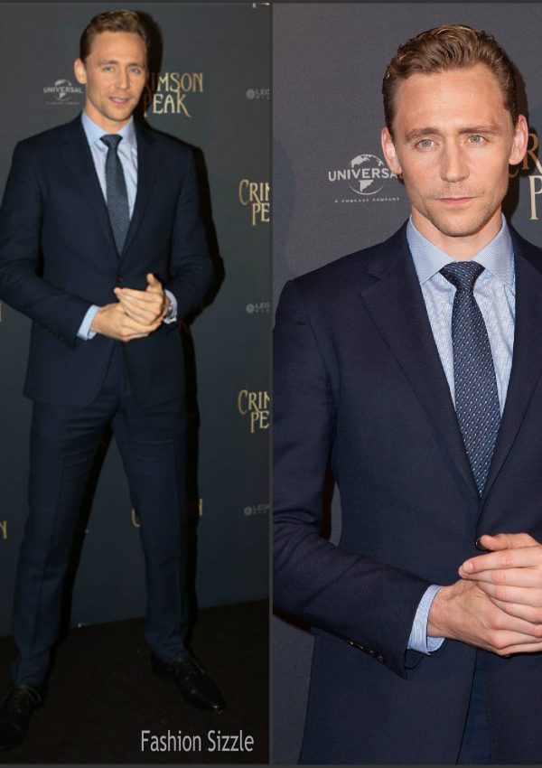 Tom Hiddleston in Polo Ralph Lauren – ‘Crimson Peak’  Paris Premiere