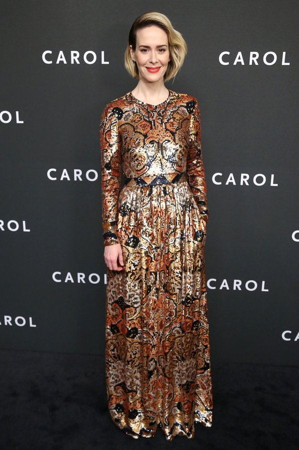 Sarah Paulson in Etro - ‘Carol’ New York Premiere
