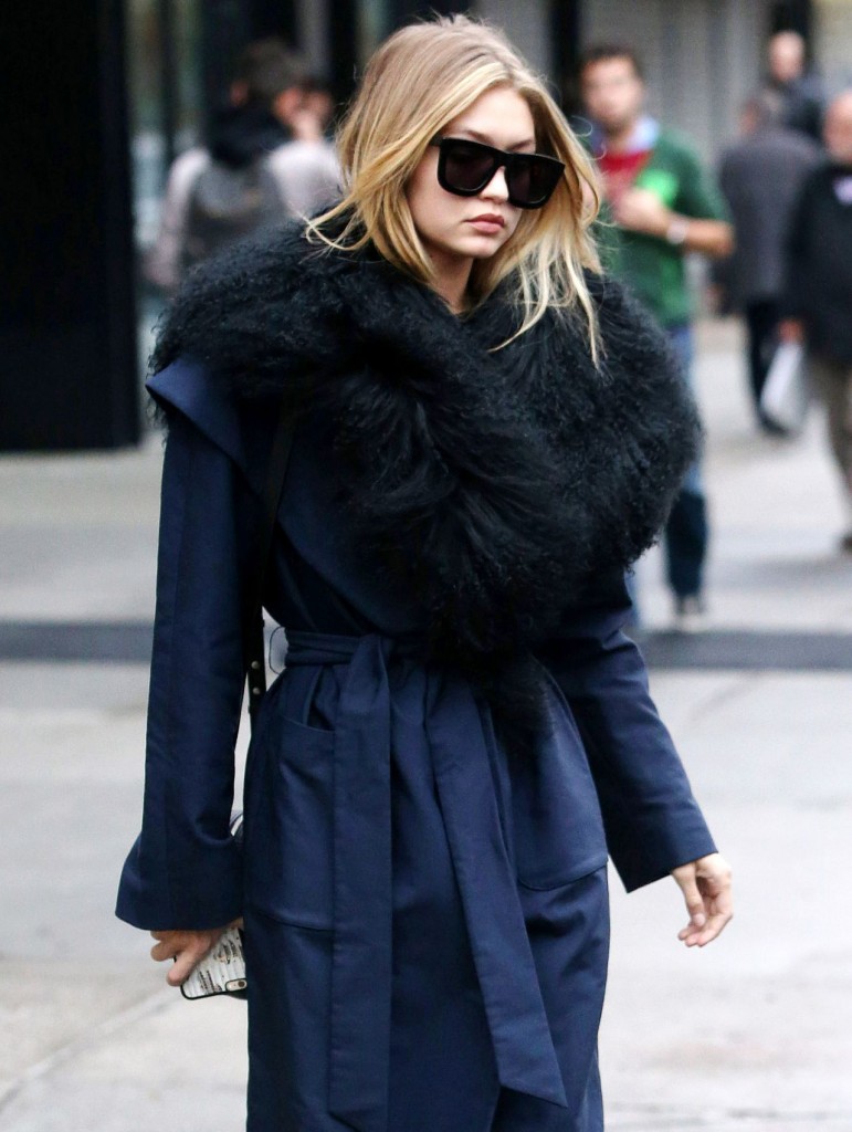 Gigi Hadid Streetstyle – New York City, November 2015