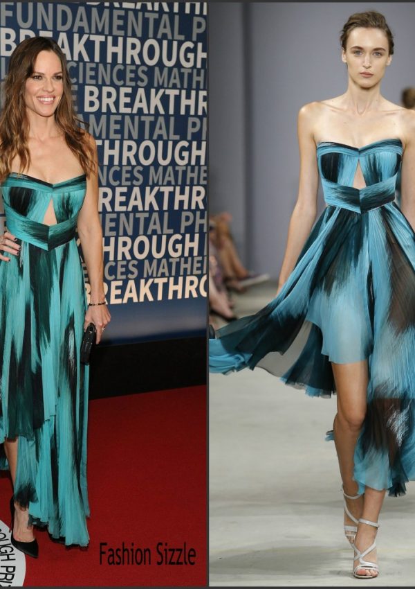 Hilary Swank In J. Mendel  At  2016 Breakthrough Prize Ceremony