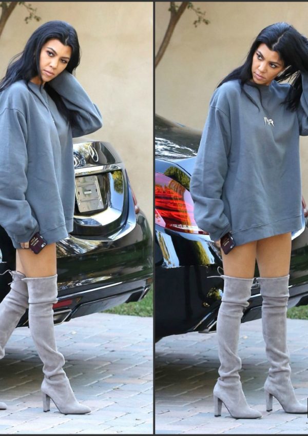 Kourtney Kardashian  in Yeezus top  – Sherman Oaks, October 2015