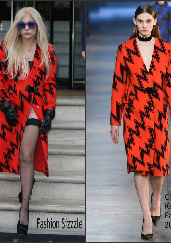 Lady Gaga In Christopher Kane – Out In London