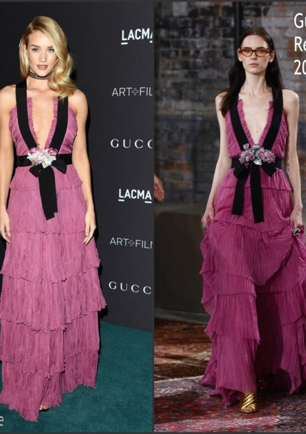 Rosie Huntington-Whiteley  In  Gucci – At LACMA 2015 Art+Film Gala