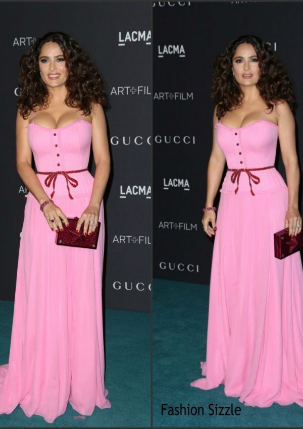 Salma Hayek In Gucci – LACMA 2015 Art+Film Gala Honoring James Turrell And Alejandro G Inarritu in Los Angeles